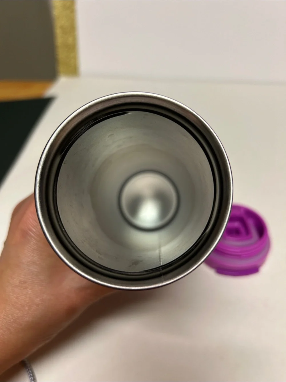 Starbucks Pink Purple Floral Vacuum Insulated Tumbler 16 OZ Flip Top Thermos